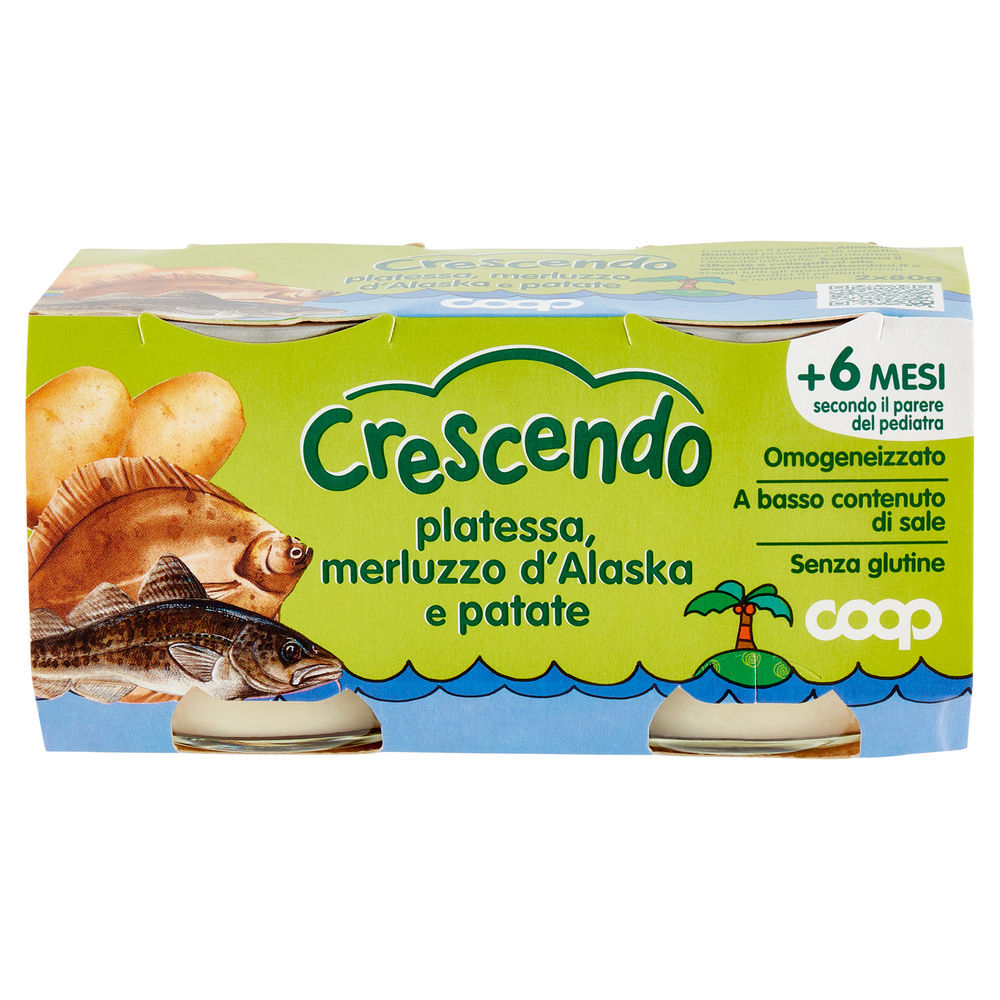 OMOGENEIZZATO  PLATESSA, MERLUZZO D'ALASKA E PATATE  COOP CRESCENDO G80X2 - 2