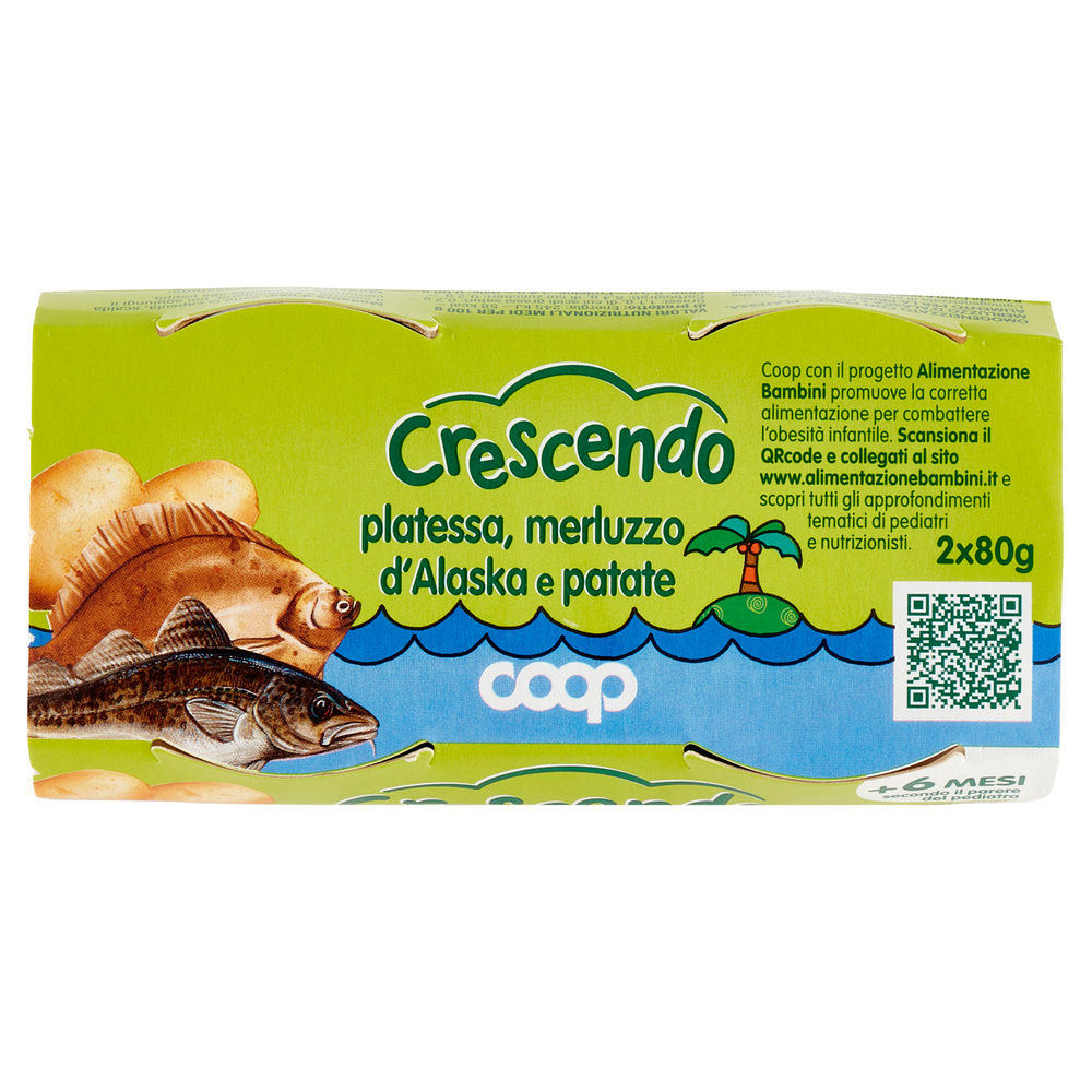 OMOGENEIZZATO  PLATESSA, MERLUZZO D'ALASKA E PATATE  COOP CRESCENDO G80X2 - 6