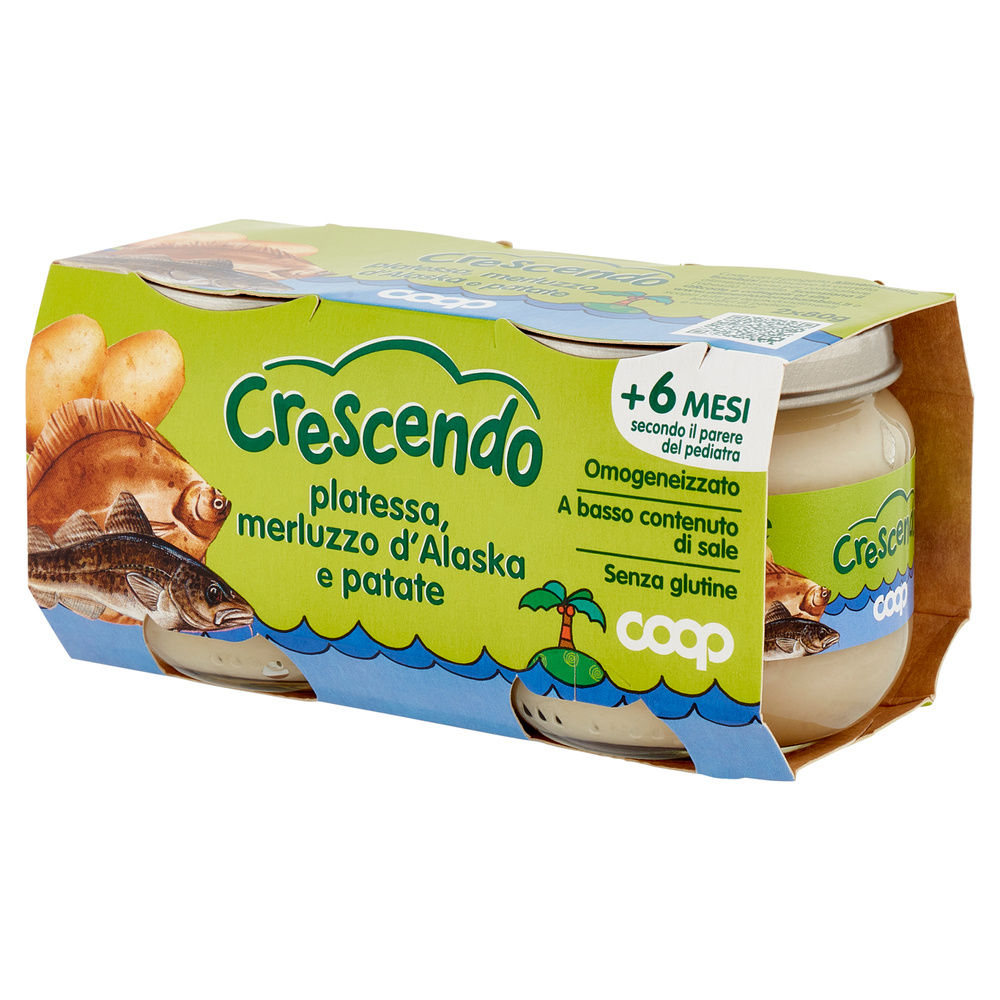 OMOGENEIZZATO  PLATESSA, MERLUZZO D'ALASKA E PATATE  COOP CRESCENDO G80X2 - 8