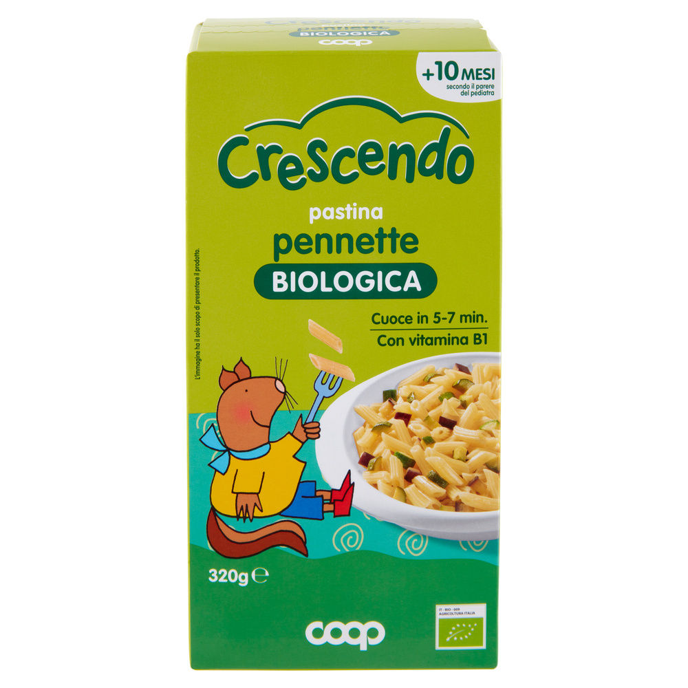 PASTINA DI SEMOLA DI GRANO DURO BIO PENNETTE COOP CRESCENDO G  320 - 2