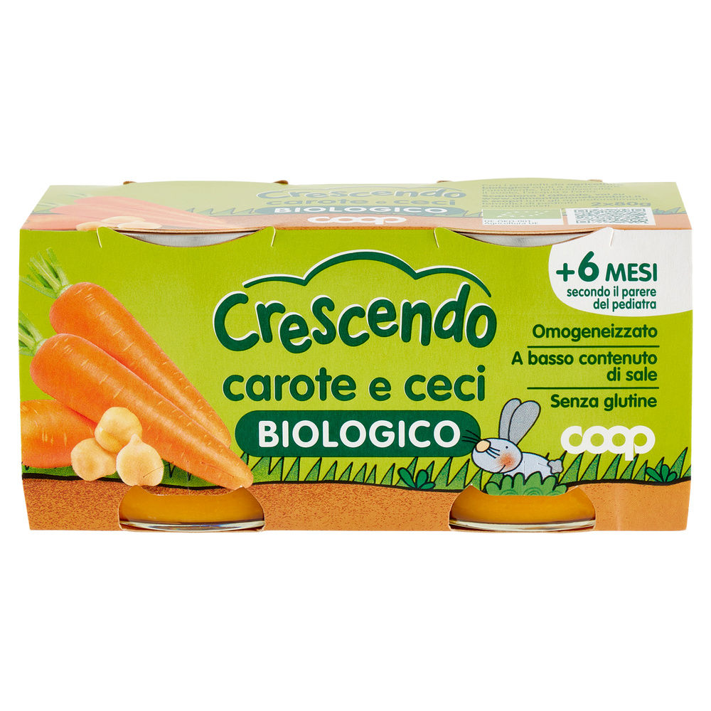 OMOGENEIZZATO LEGUMI CECI E CAROTE BIO COOP CRESCENDO G80X2 - 2