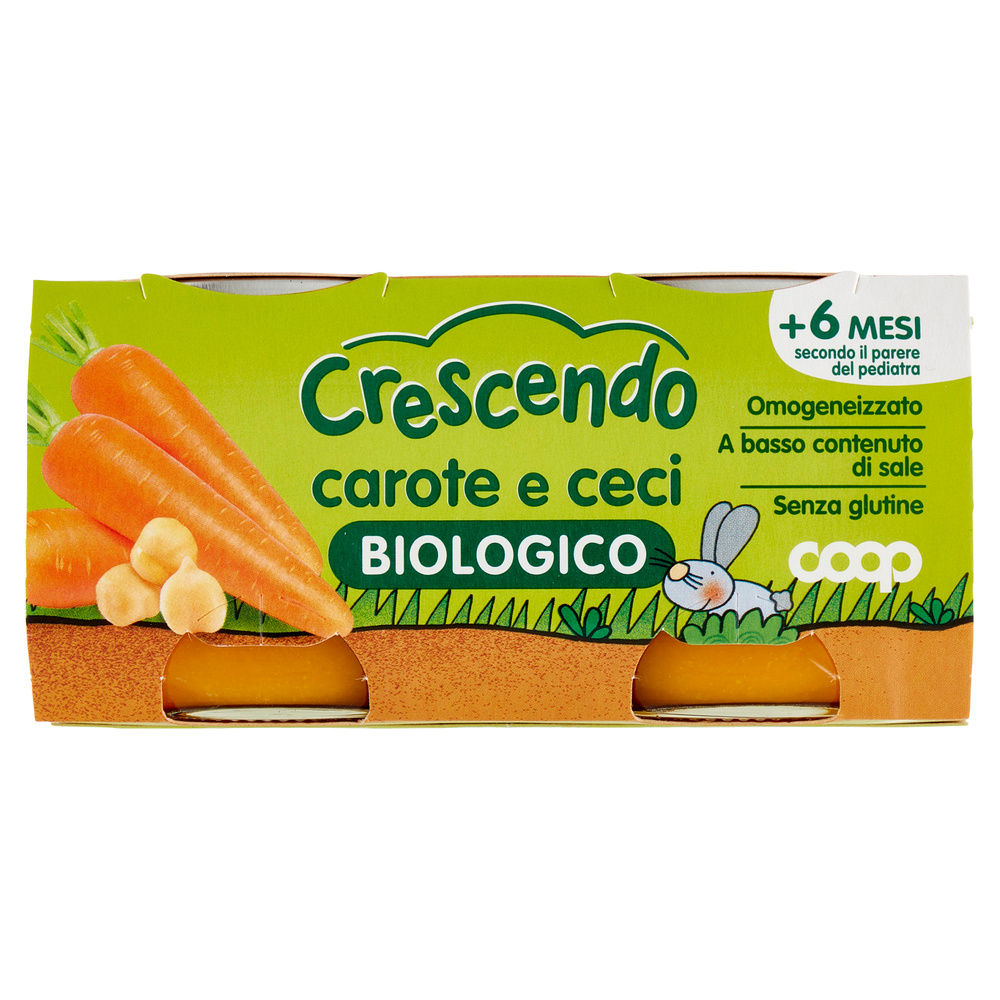 OMOGENEIZZATO LEGUMI CECI E CAROTE BIO COOP CRESCENDO G80X2 - 3