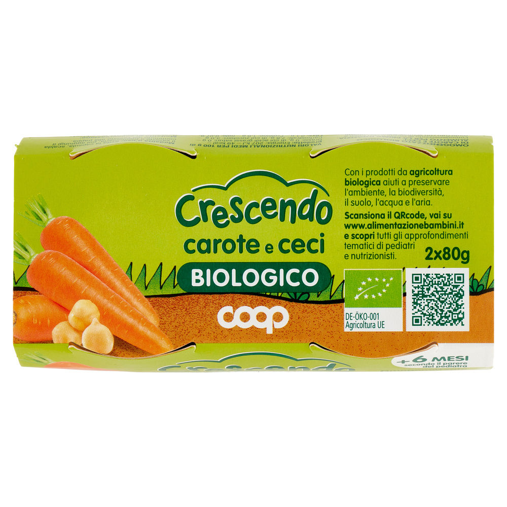 OMOGENEIZZATO LEGUMI CECI E CAROTE BIO COOP CRESCENDO G80X2 - 6