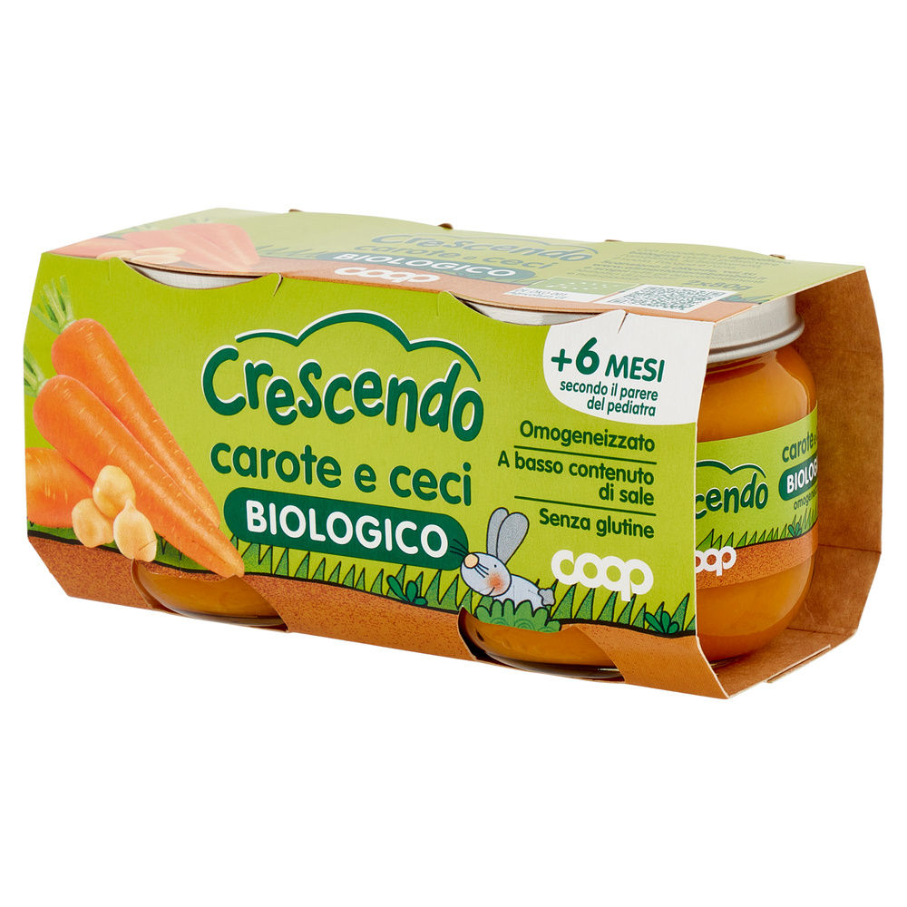 OMOGENEIZZATO LEGUMI CECI E CAROTE BIO COOP CRESCENDO G80X2 - 8