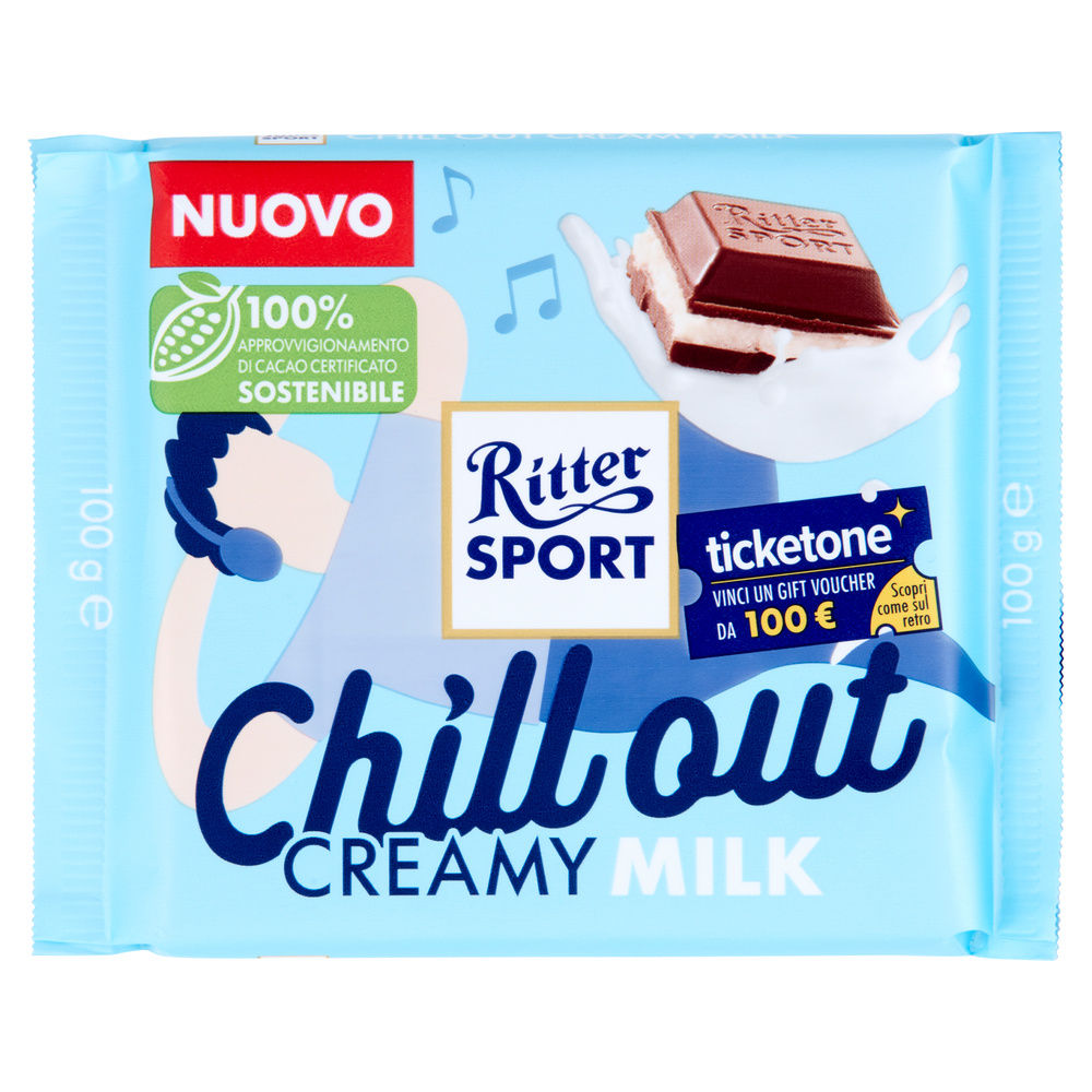 TAVOLETTA CIOCCOLATO  CREAMY MILK RITTER SPORT INCARTO G 100 - 0