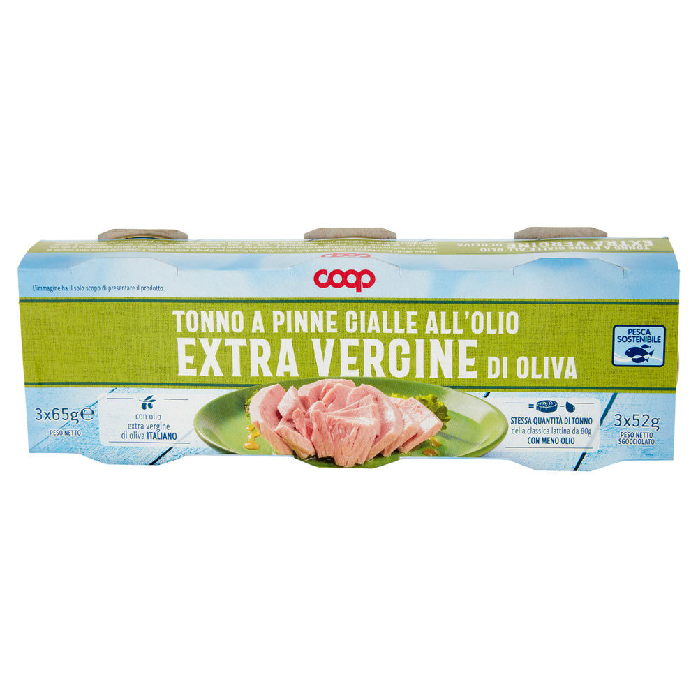 TONNO ALL' OLIO EXTRAVERGINE DI OLIVA COOP CLUSTER G65X3 - 2