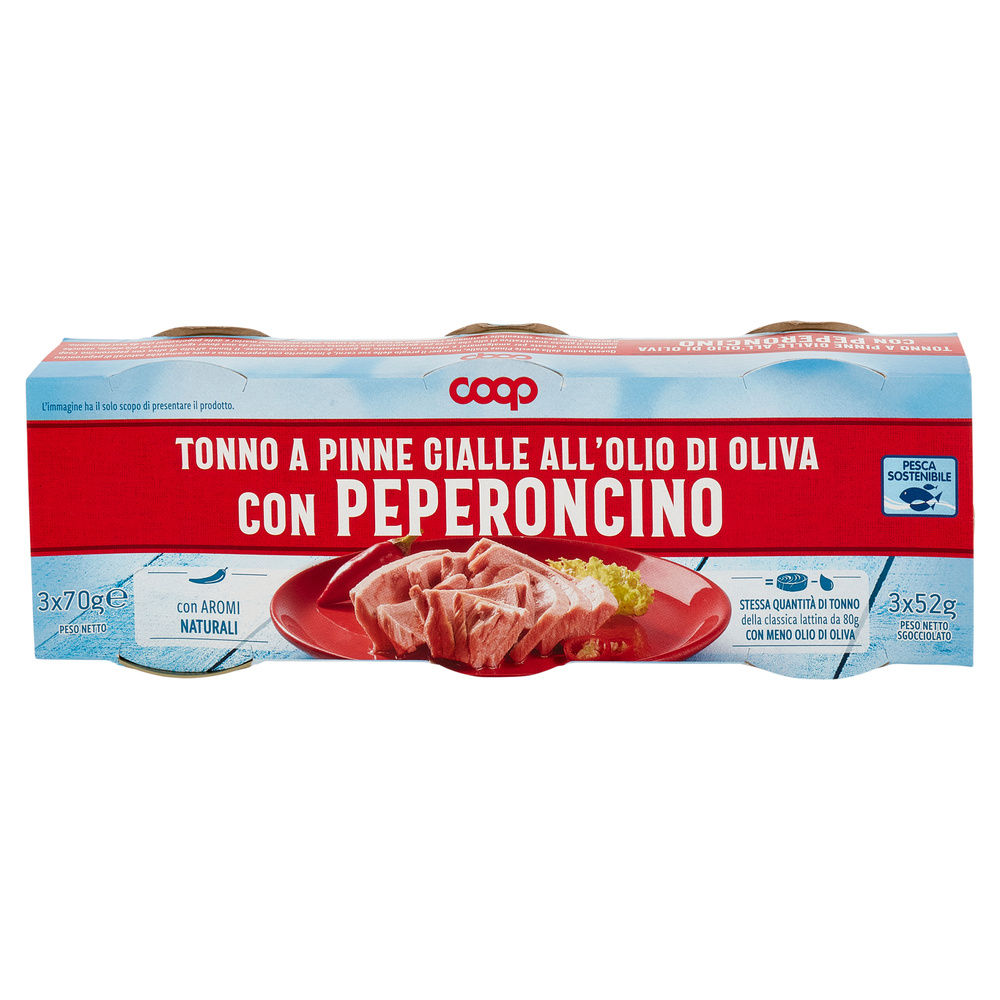 TONNO AROMATIZZATO CON PEPERONCINO LATTINA COOP  LATTINA G 70X3 - 2