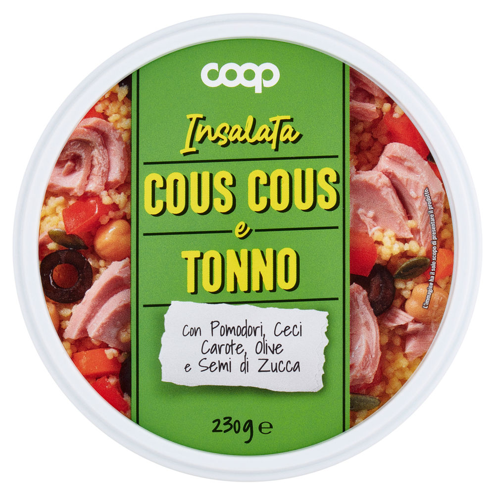INSALATA DI COUS COUS CON TONNO E VERDURE COOP LATTINA G 230 - 0