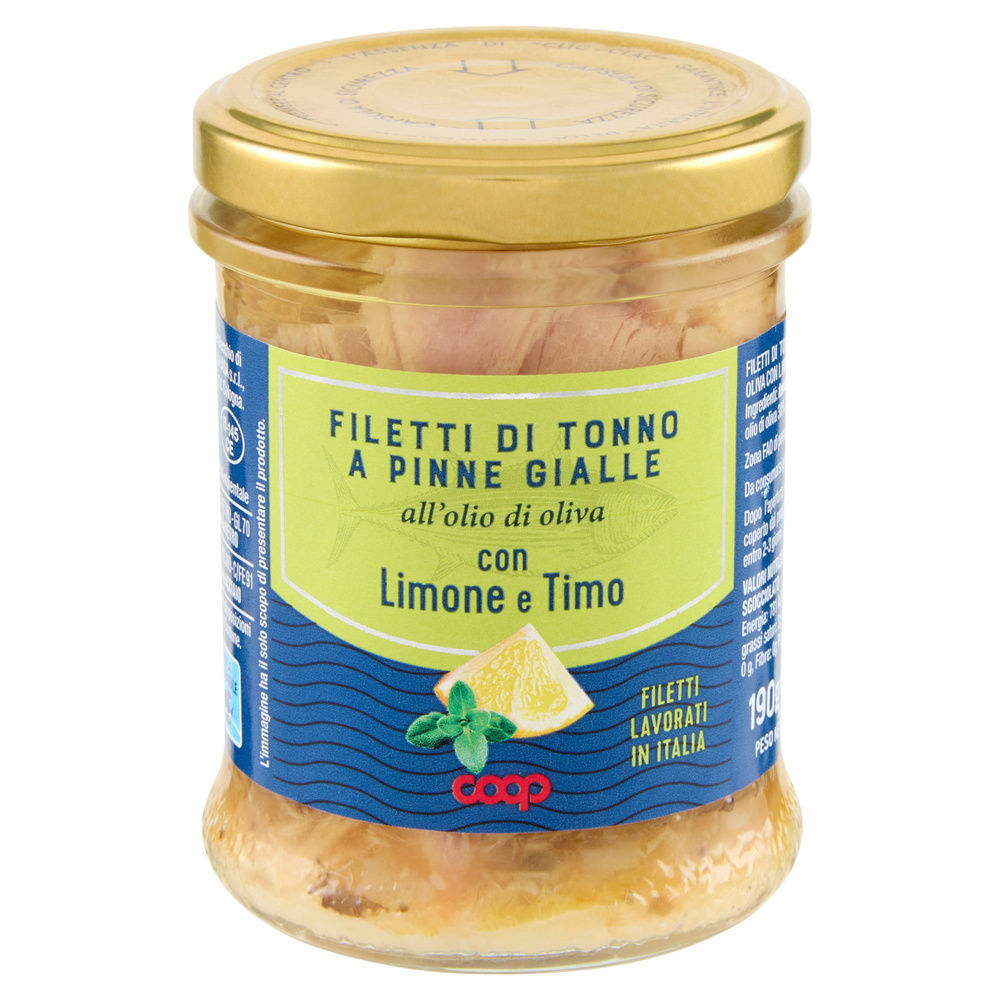FILETTI DI TONNO YF CON LIMONE E TIMO COOP G 190 - 7