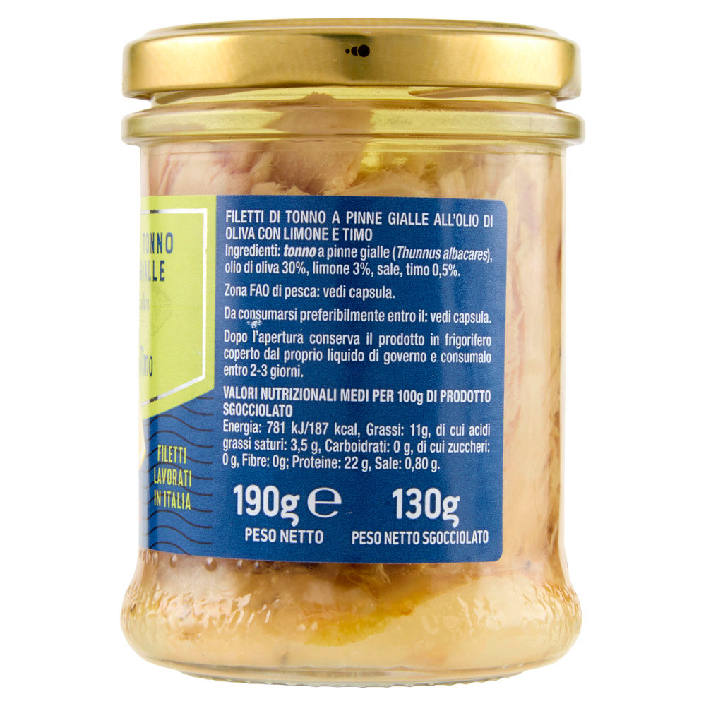 FILETTI DI TONNO YF CON LIMONE E TIMO COOP G 190 - 4