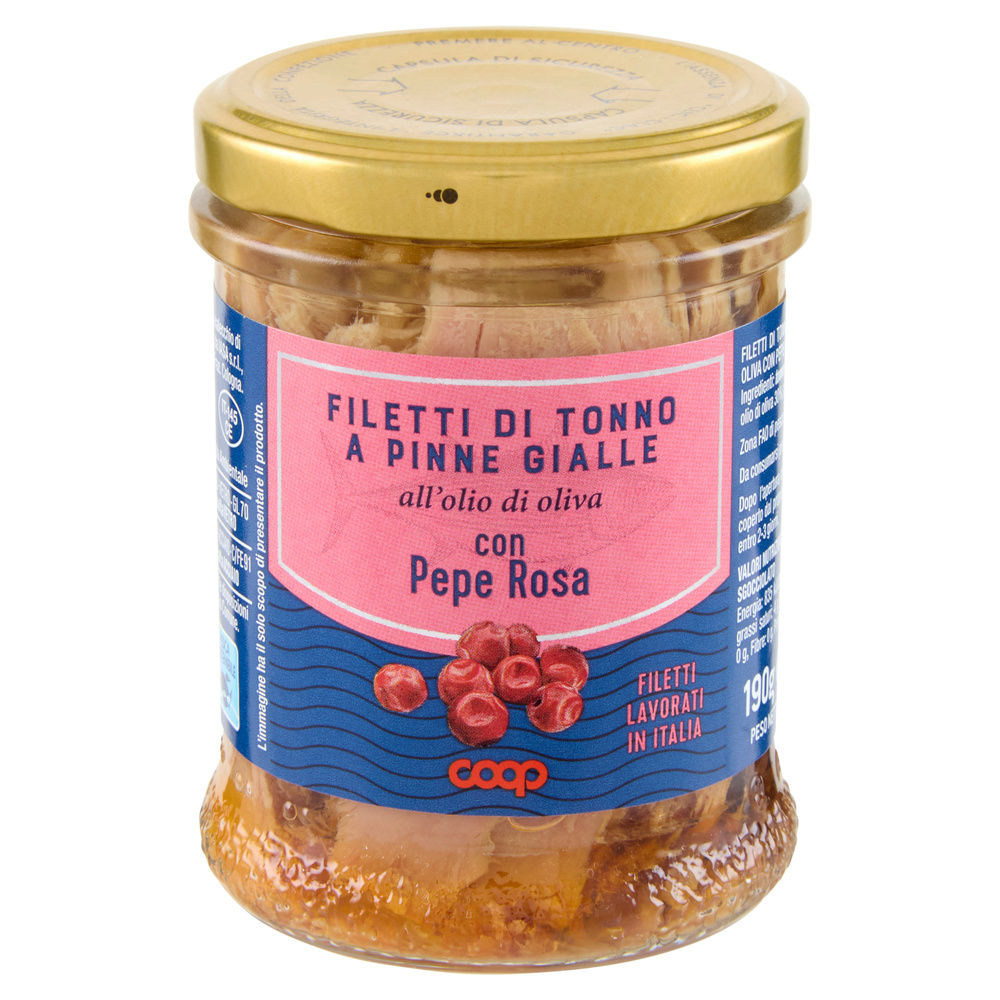 FILETTI DI TONNO YF O.OLIVA CON PEPE ROSA COOP G 190 - 2