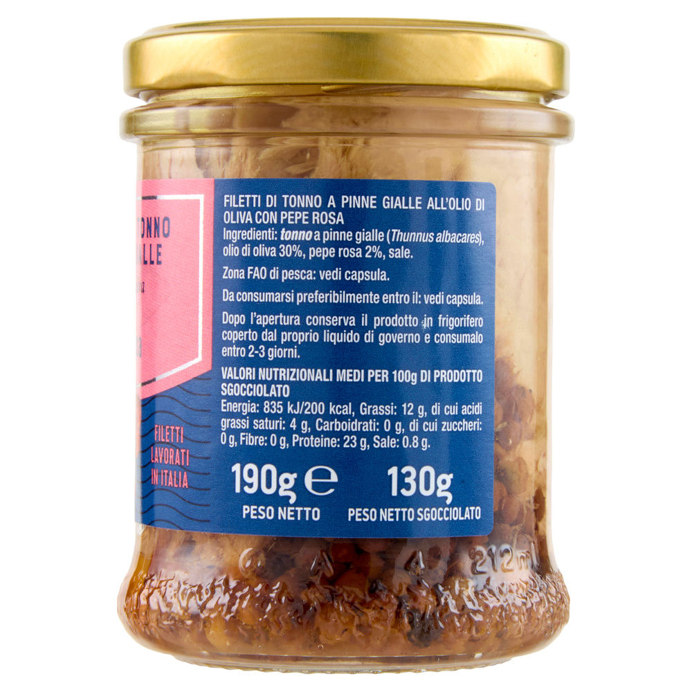 FILETTI DI TONNO YF O.OLIVA CON PEPE ROSA COOP G 190 - 5