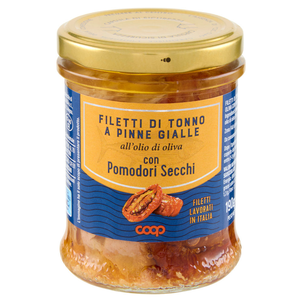 FILETTI DI TONNO YF O.OLIVA CON POMODORI SECCHI COOP G 190 - 2