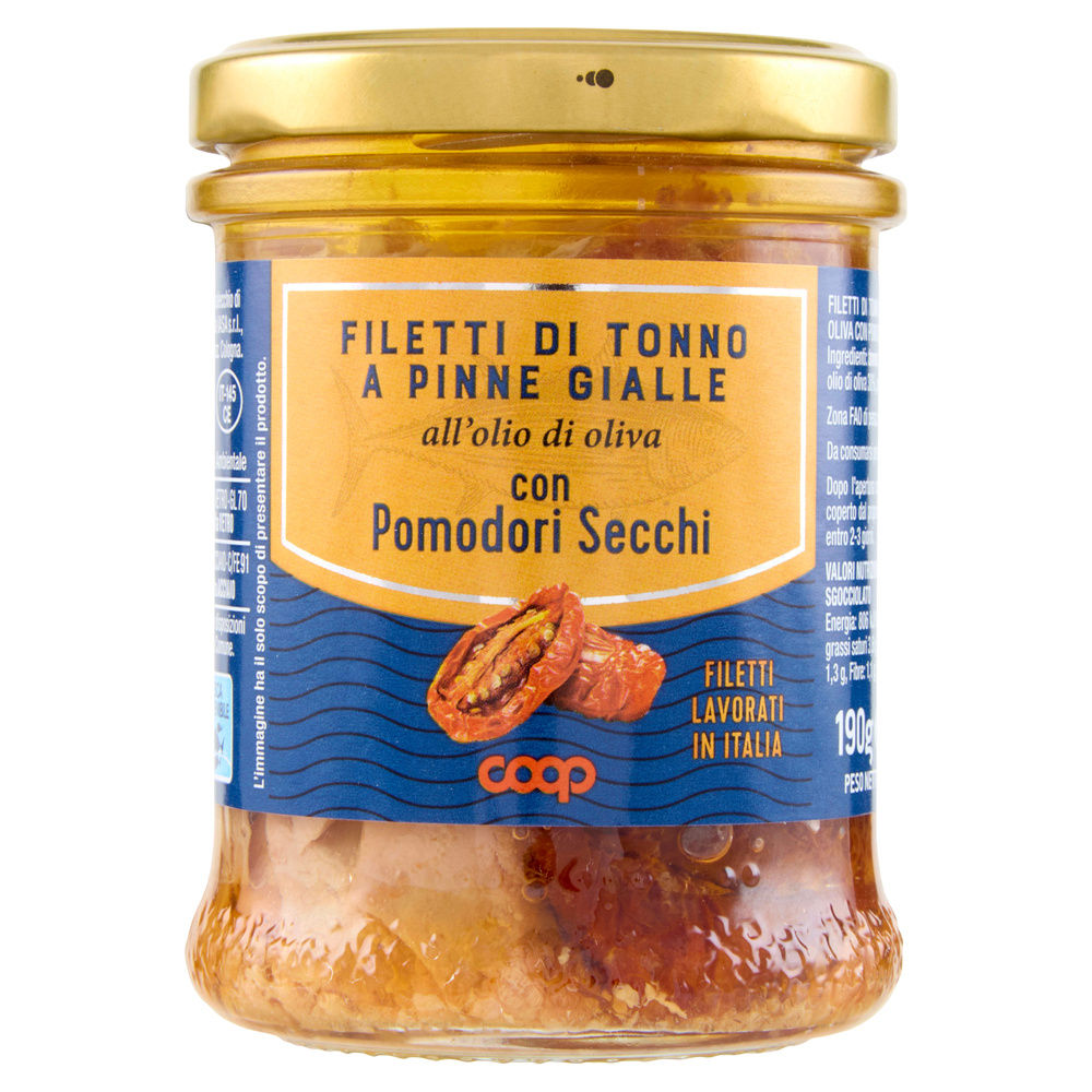 FILETTI DI TONNO YF O.OLIVA CON POMODORI SECCHI COOP G 190 - 3