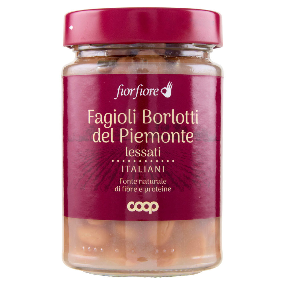 FAGIOLI BORLOTTI DEL PIEMONTE FIOR FIORE COOP VASO VETRO G 310 SG G 220 - 7