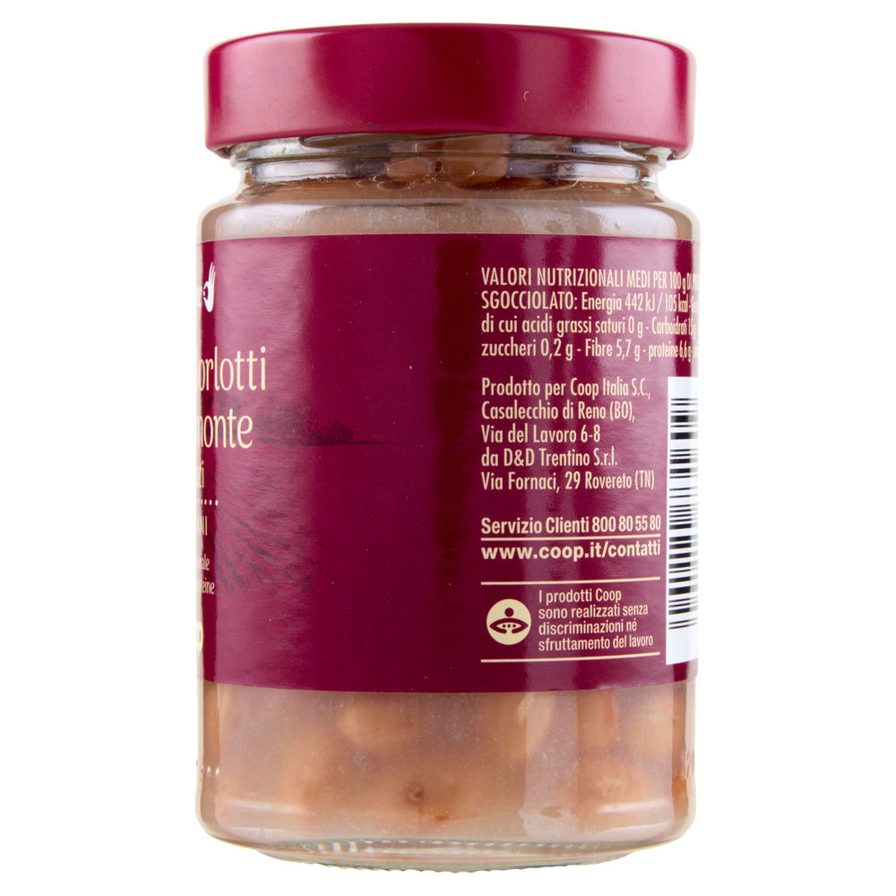 FAGIOLI BORLOTTI DEL PIEMONTE FIOR FIORE COOP VASO VETRO G 310 SG G 220 - 3