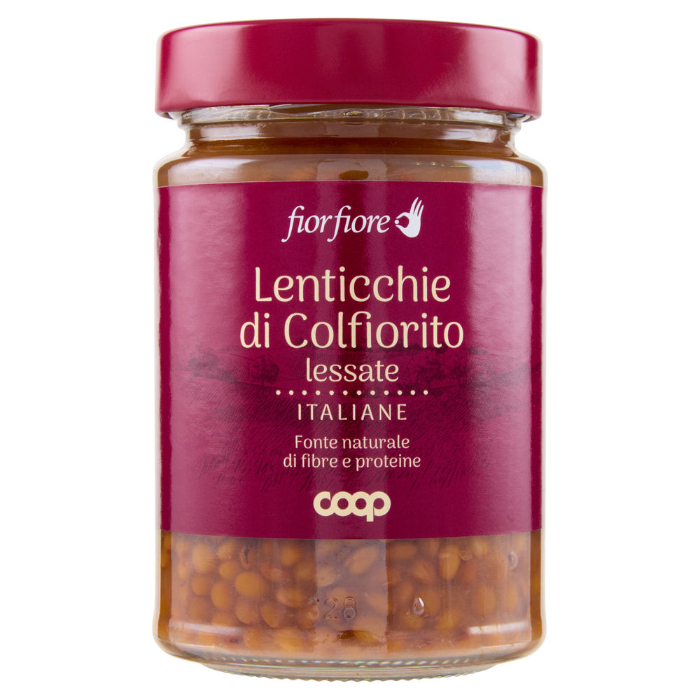 Lenticchie di colfiorito fior fiore coop vaso vetro g 310 sg g220