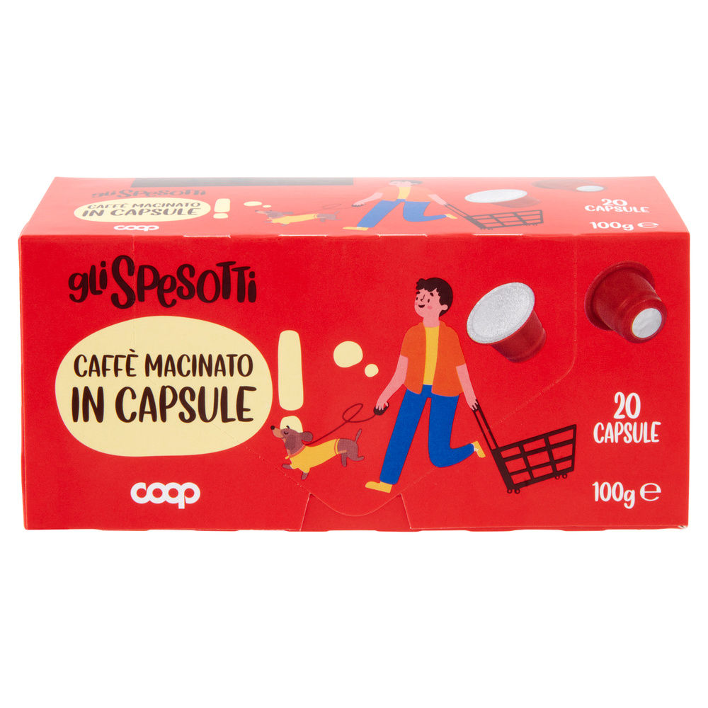 CAPSULE CAFFE MISCELA COMP NESPRESSO GLI SPESOTTI COOP 20 PZ G 100 - 2