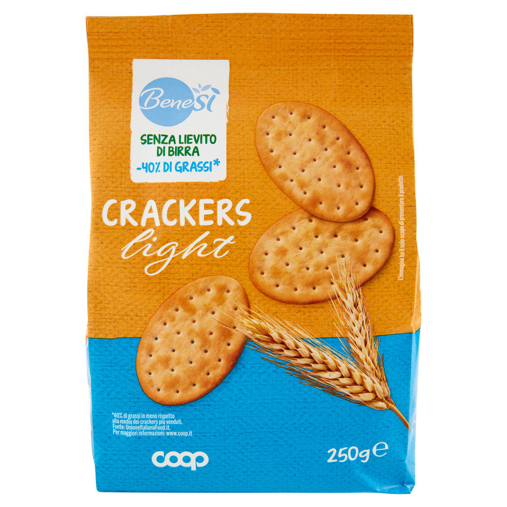 CRACKERS LIGHT (SENZA LIEVITO E POCHI GRASSI) BENESÌ COOP G250 - 2