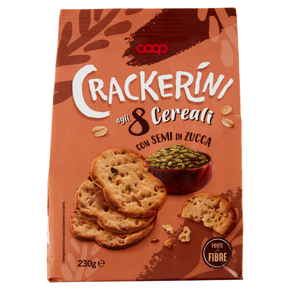 CRACKERINI 8 CEREALI CON SEMI ZUCCA COOP G 230 - 3