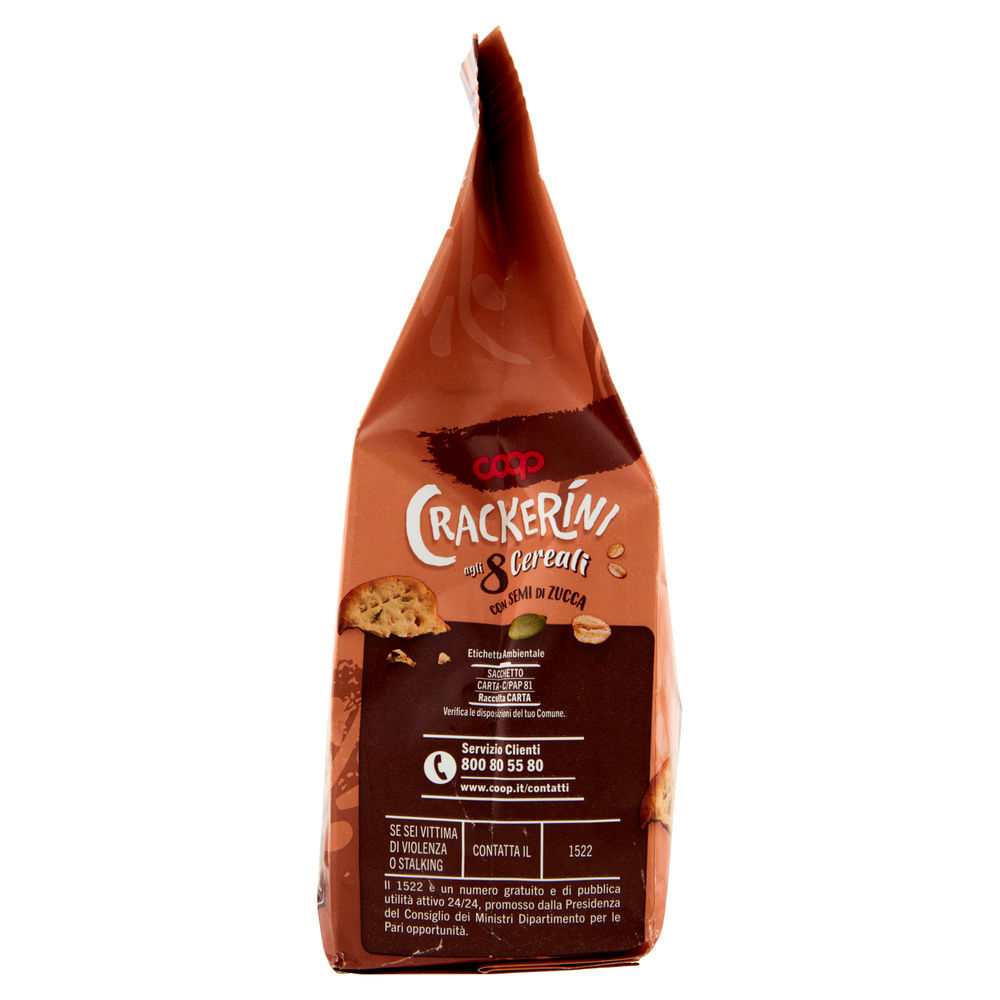 CRACKERINI 8 CEREALI CON SEMI ZUCCA COOP G 230 - 5