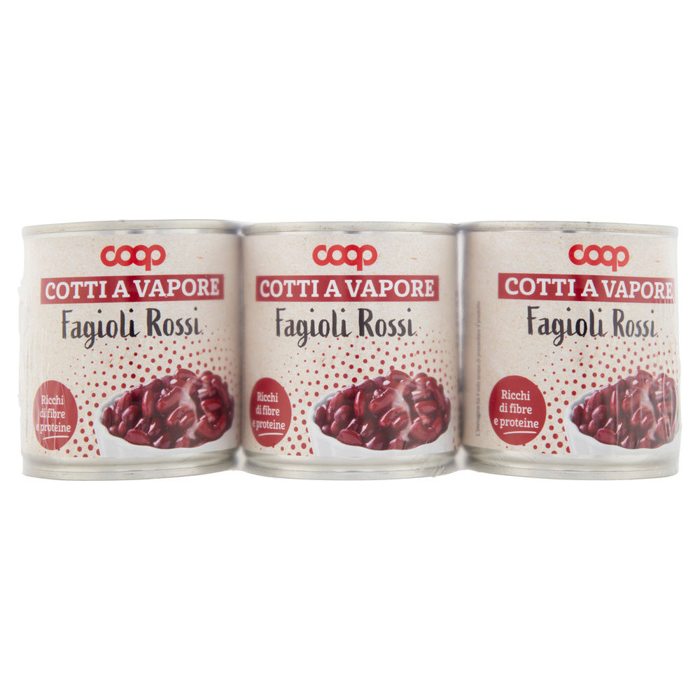 FAGIOLI ROSSI COTTI AL VAPORE COOP CLUSTER LATTINA 150X3 G SGOCC 140X3 - 3