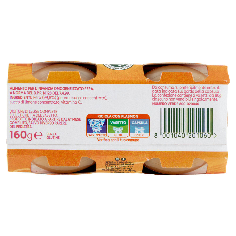 OMOGENEIZZATO PERA PLASMON G 2X80 G 160 - 3