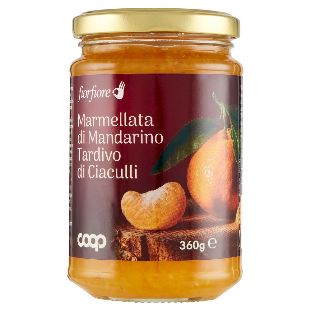 Marmellata di mandarino tardivo di ciaculli fior fiore coop vaso vetro g 360