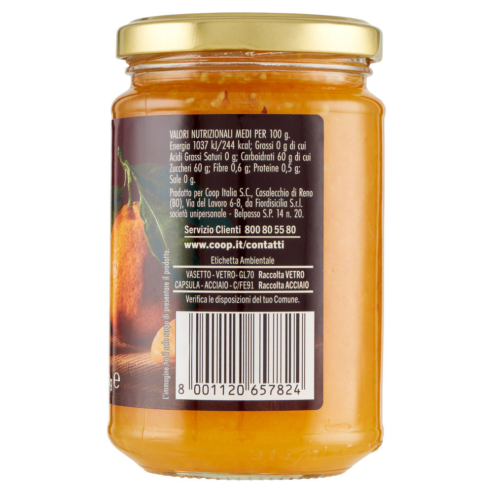 MARMELLATA DI MANDARINO TARDIVO DI CIACULLI FIOR FIORE COOP VASO VETRO G 360 - 6