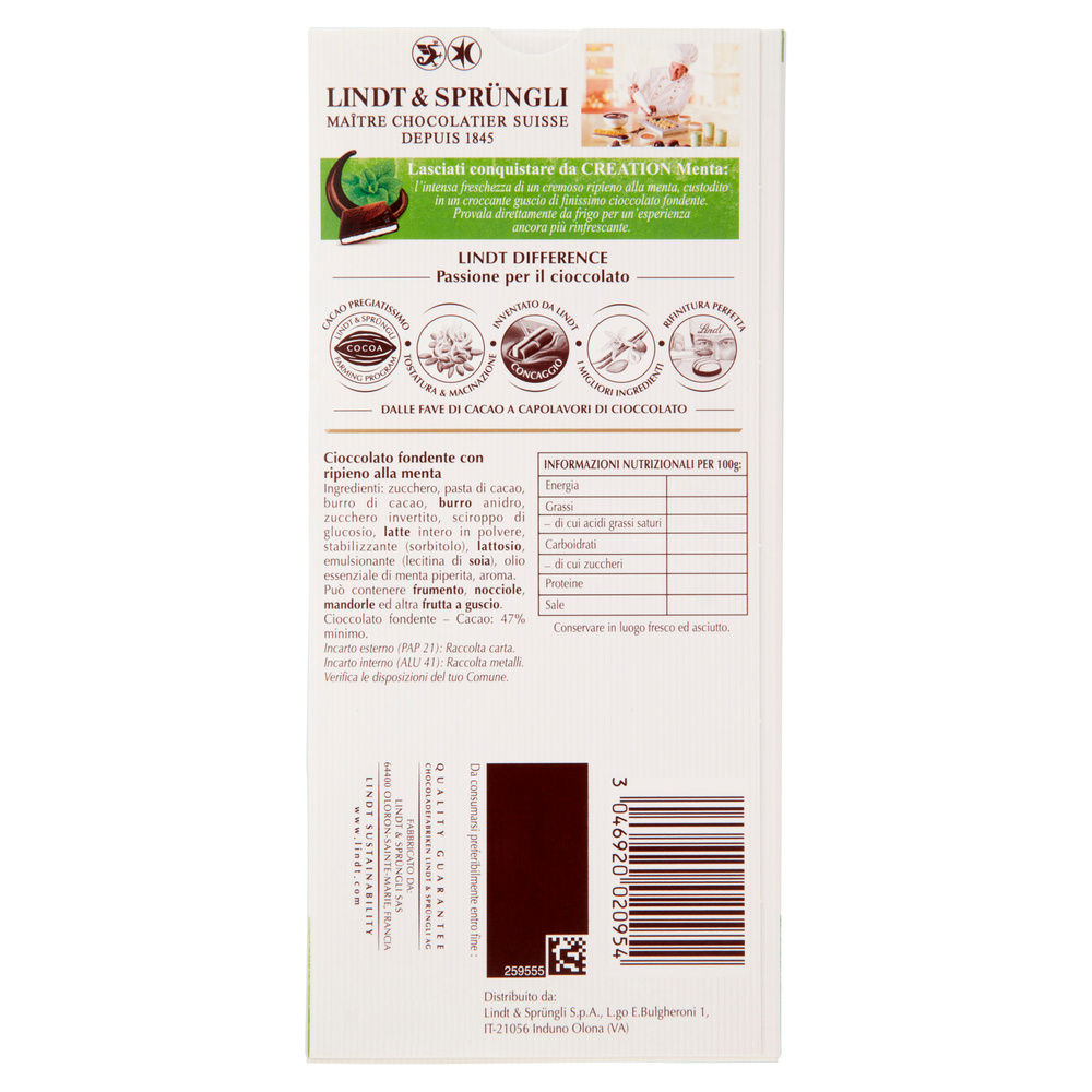 TAVOLETTA CREAT REFR MINT LINDT G 150 - 1