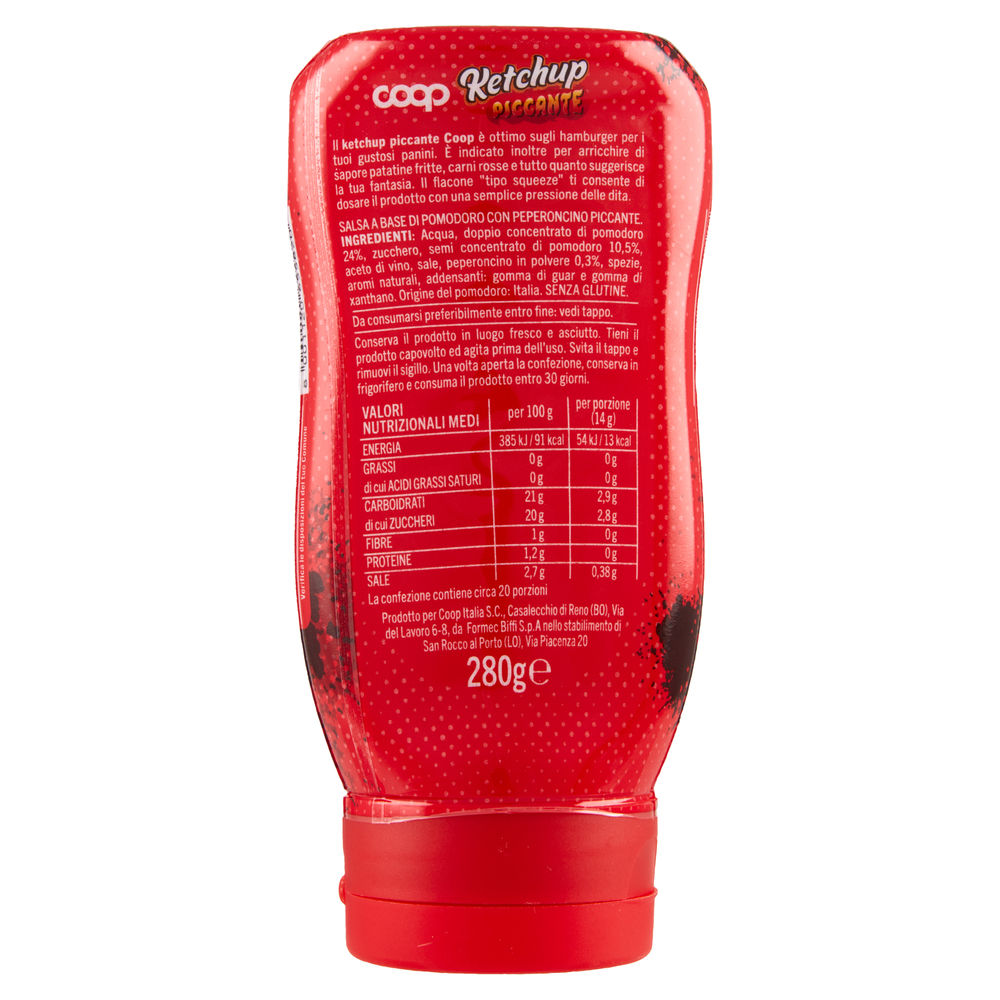 KETCHUP PICCANTE FLACONE SQUEEZE COOP G 280 - 1