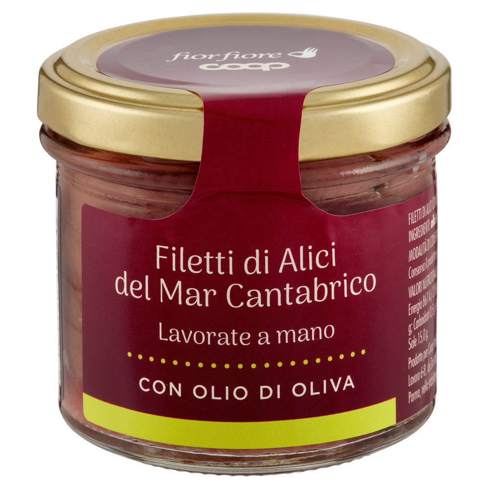 FILETTI DI ALICI DEL CANTABRICO DISTESE O.O FIOR FIORE COOP VV G 110 - 7