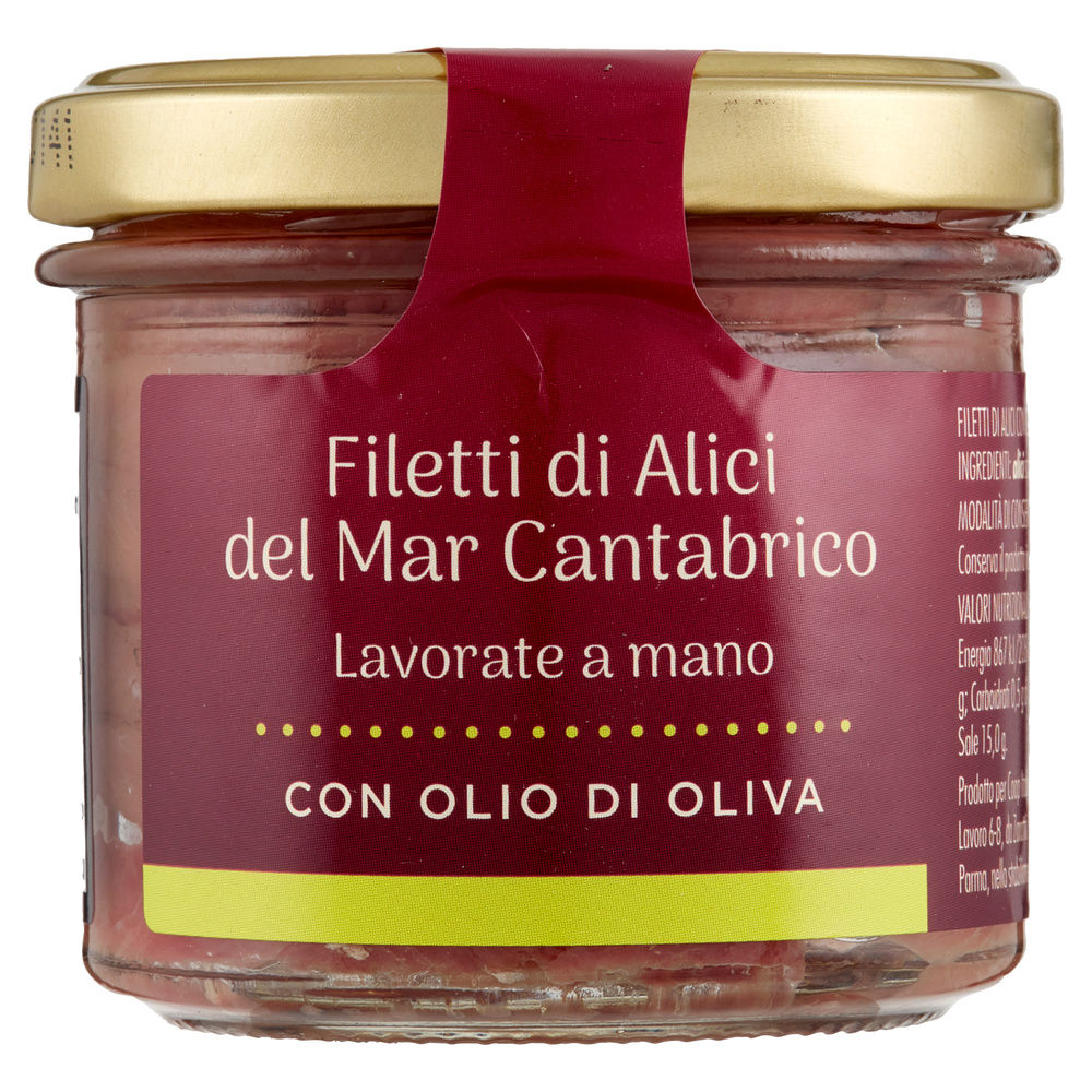 FILETTI DI ALICI DEL CANTABRICO DISTESE O.O FIOR FIORE COOP VV G 110 - 2