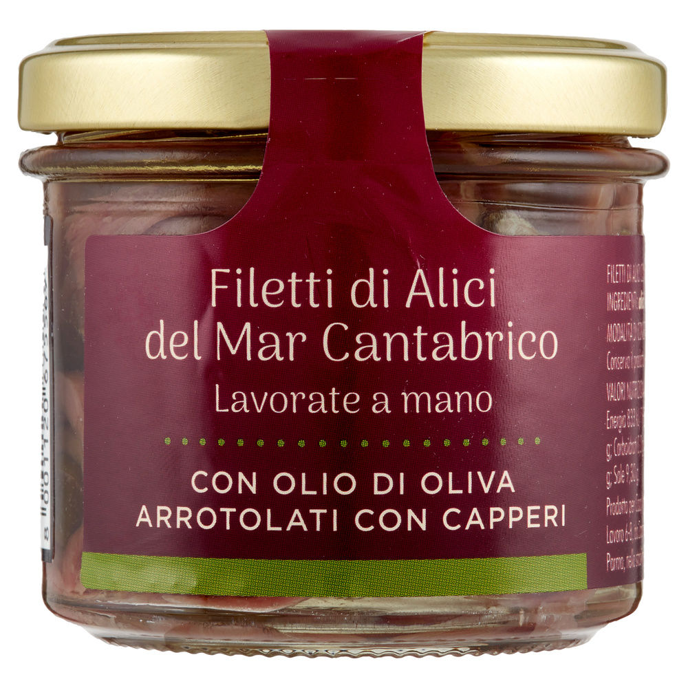 FILETTI DI ALICI DEL CANTABRICO ARROTOLATE CON CAPPERO FIOR FIORE COOP VV G 110 - 3