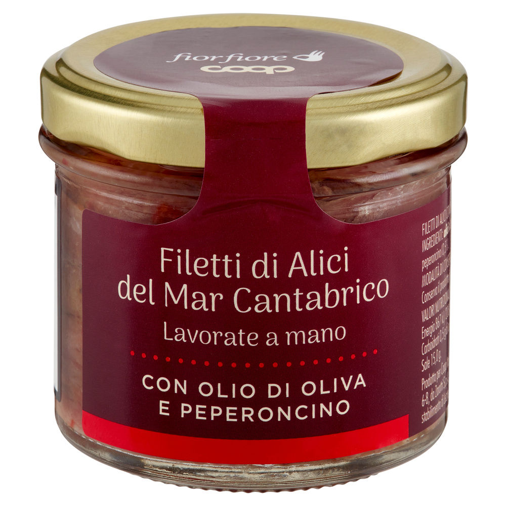 FILETTI DI ALICI DEL CANTABRICO C/PEPERONCINO FIOR FIORE COOP VV G 110 - 2