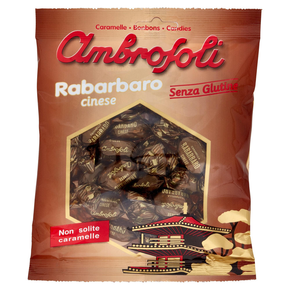 Caramelle ambrosoli al rabarbaro cinese sacc.g.150