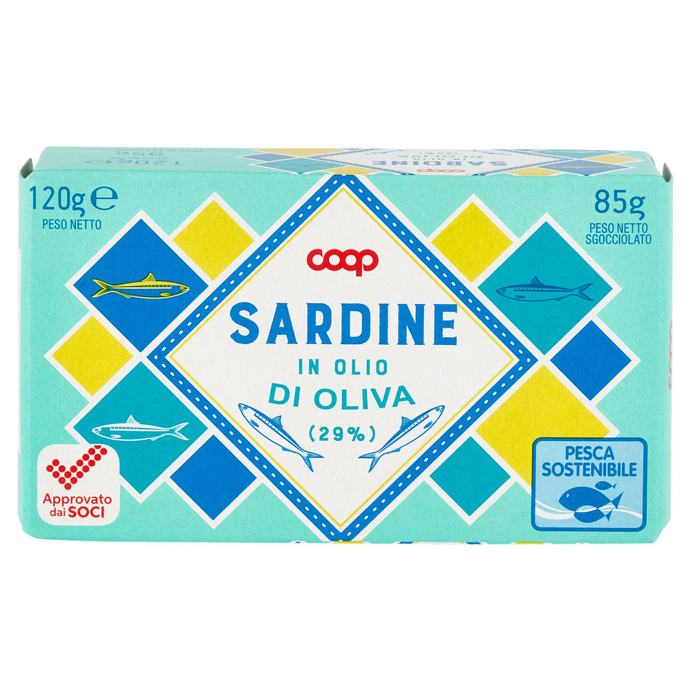 SARDINE COOP IN OLIO DI OLIVA SCATOLA AP.STR.G 120 - 2