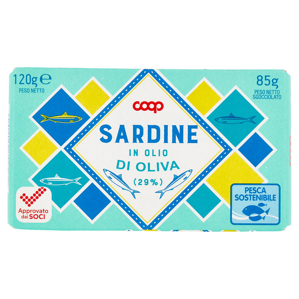 SARDINE COOP IN OLIO DI OLIVA SCATOLA AP.STR.G 120 - 6