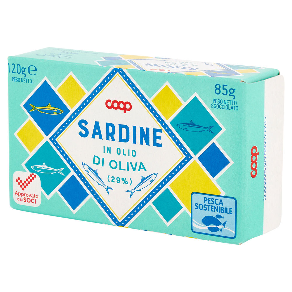 SARDINE COOP IN OLIO DI OLIVA SCATOLA AP.STR.G 120 - 8