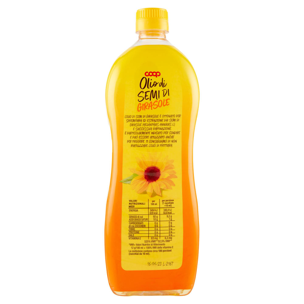 OLIO DI SEMI DI GIRASOLE COOP PET L1 - 3