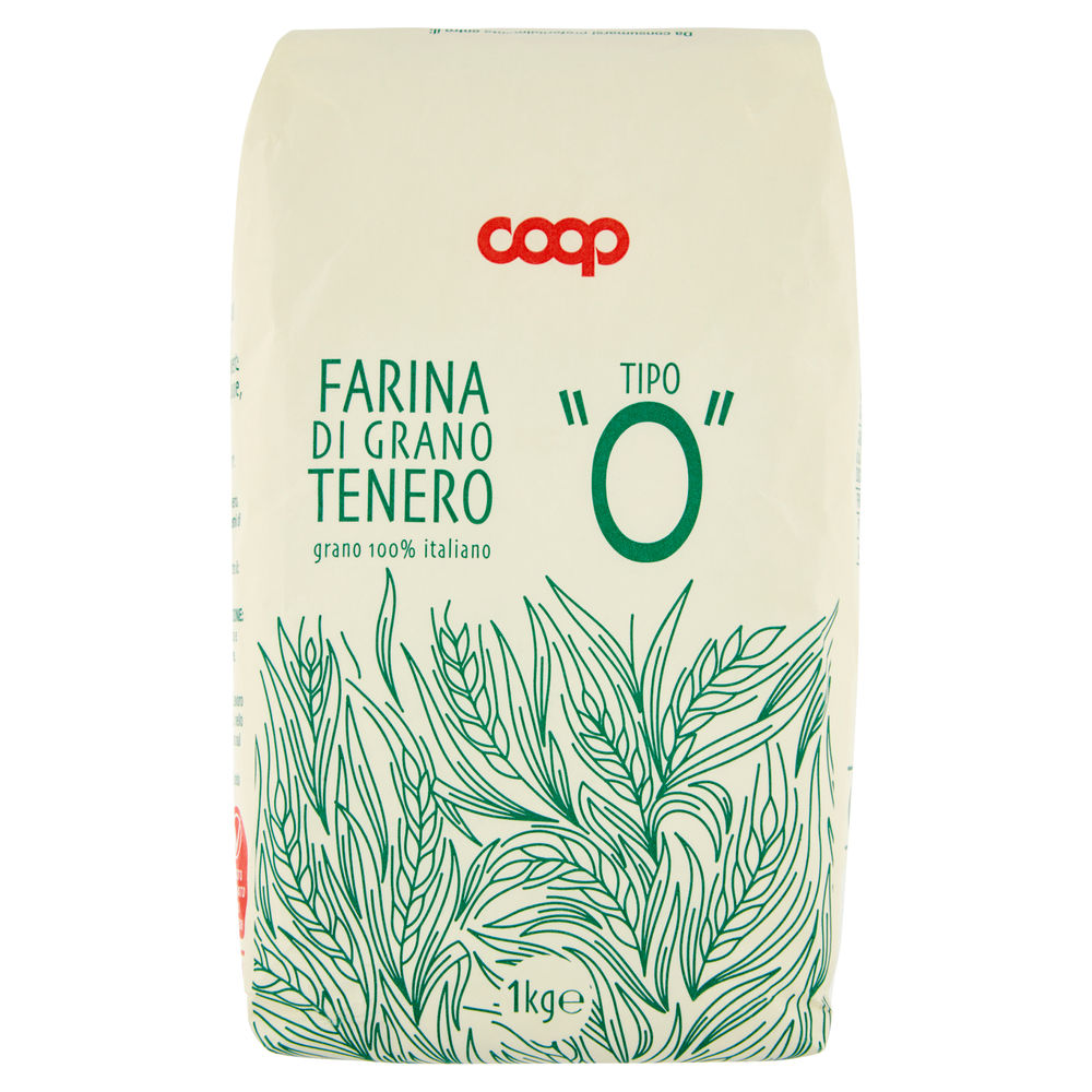 Farina di grano tenero tipo 0 coop 100% ita kg.1