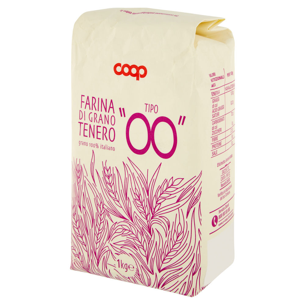 FARINA DI GRANO TENERO TIPO 00 COOP 100%ITA KG.1 - 2