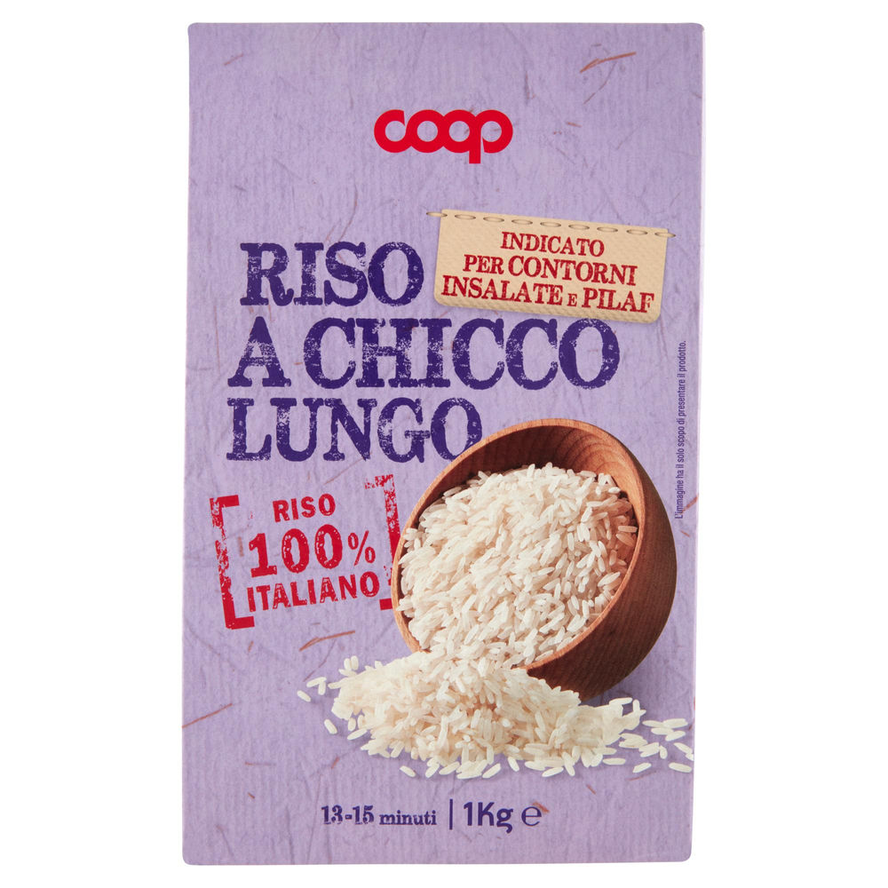 Riso a chicco lungo b coop sottovuoto kg 1