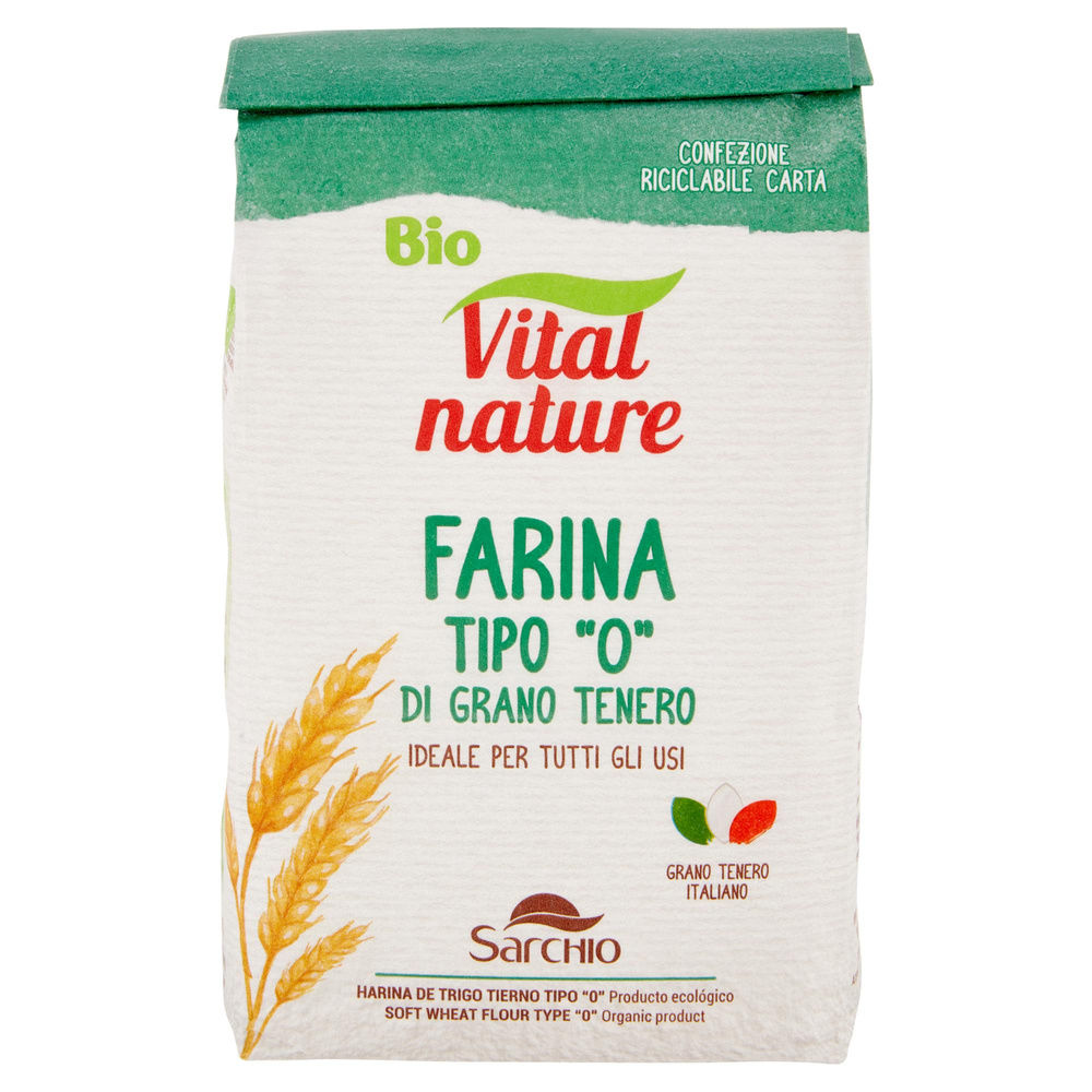 FARINA GRANO TENERO BIO TIPO 0 VITALNATURE  SACCHETTO  KG.1 - 2