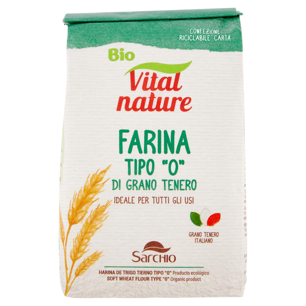 FARINA GRANO TENERO BIO TIPO 0 VITALNATURE  SACCHETTO  KG.1 - 3