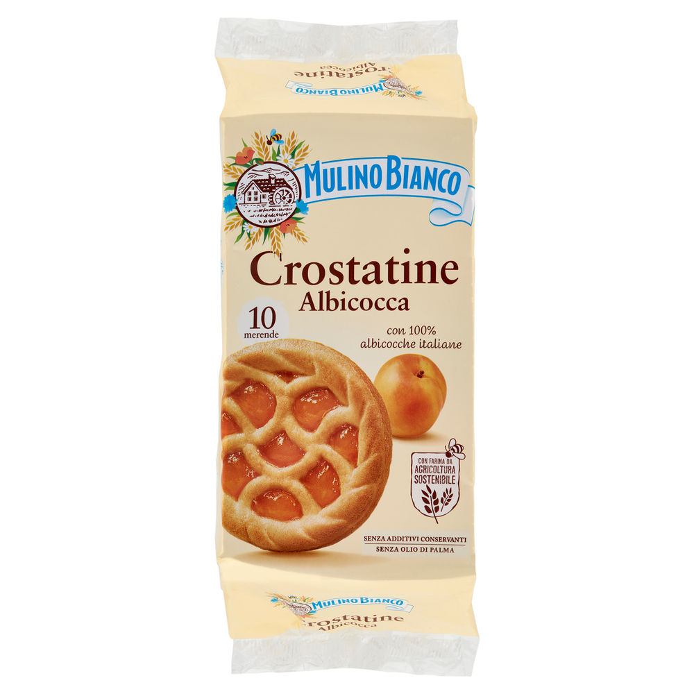 Merendine la crostatina m.bianco barilla albicocca incarto x10 g.400