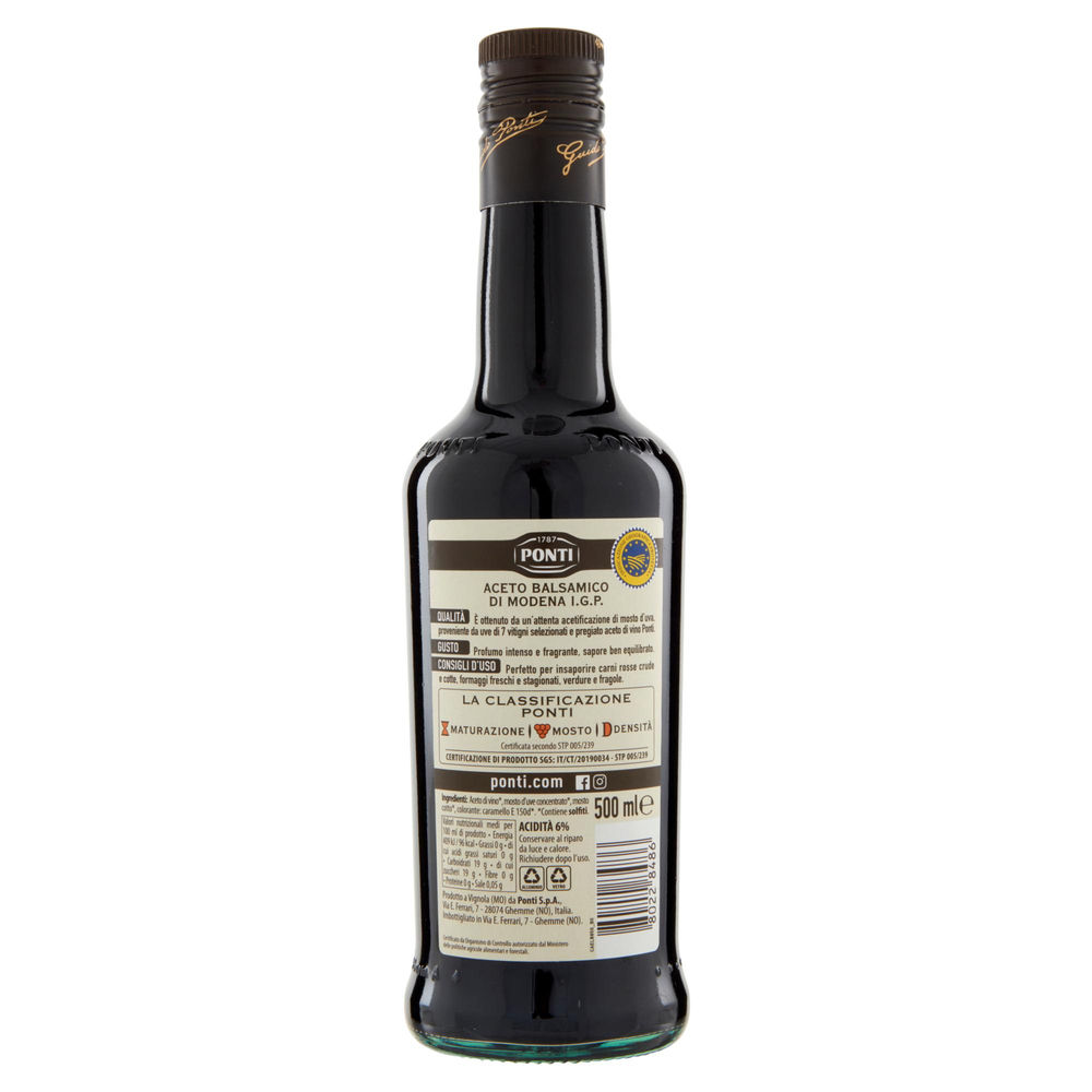 ACETO BALSAMICO DI MODENA IGP  PONTI ML.500 - 1