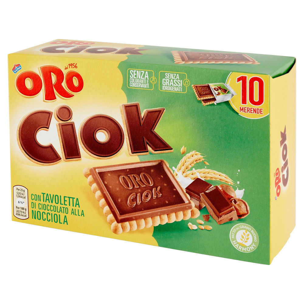 BISCOTTI ORO CIOK ALLA NOCCIOLA SAIWA  INCARTO G 250 - 8