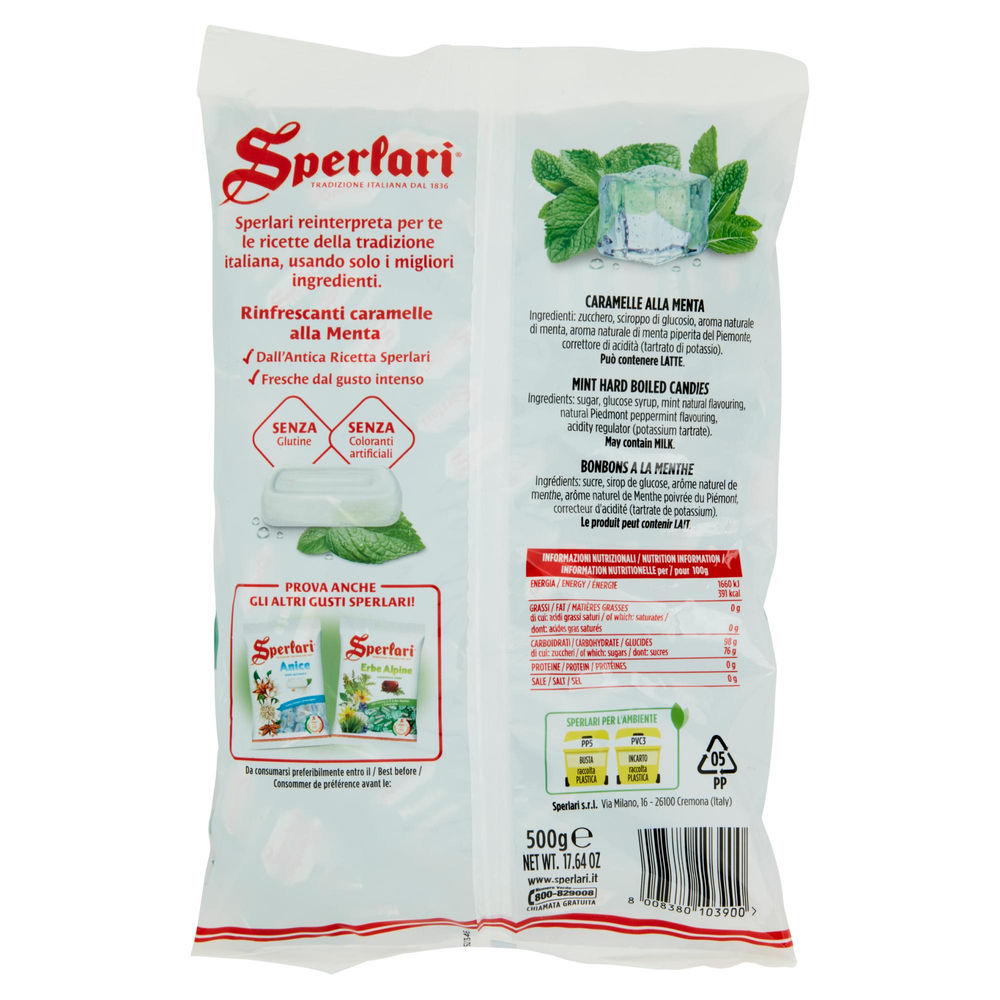 CARAMELLE SPERLARI  MENTA BUSTA G 500 - 1