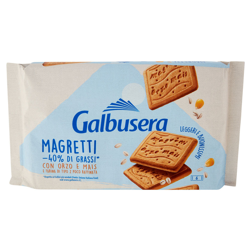 BISCOTTI FROLLINI MAGRETTI CON ORZO E MAIS GALBUSERA SCATOLA G.350 - 6